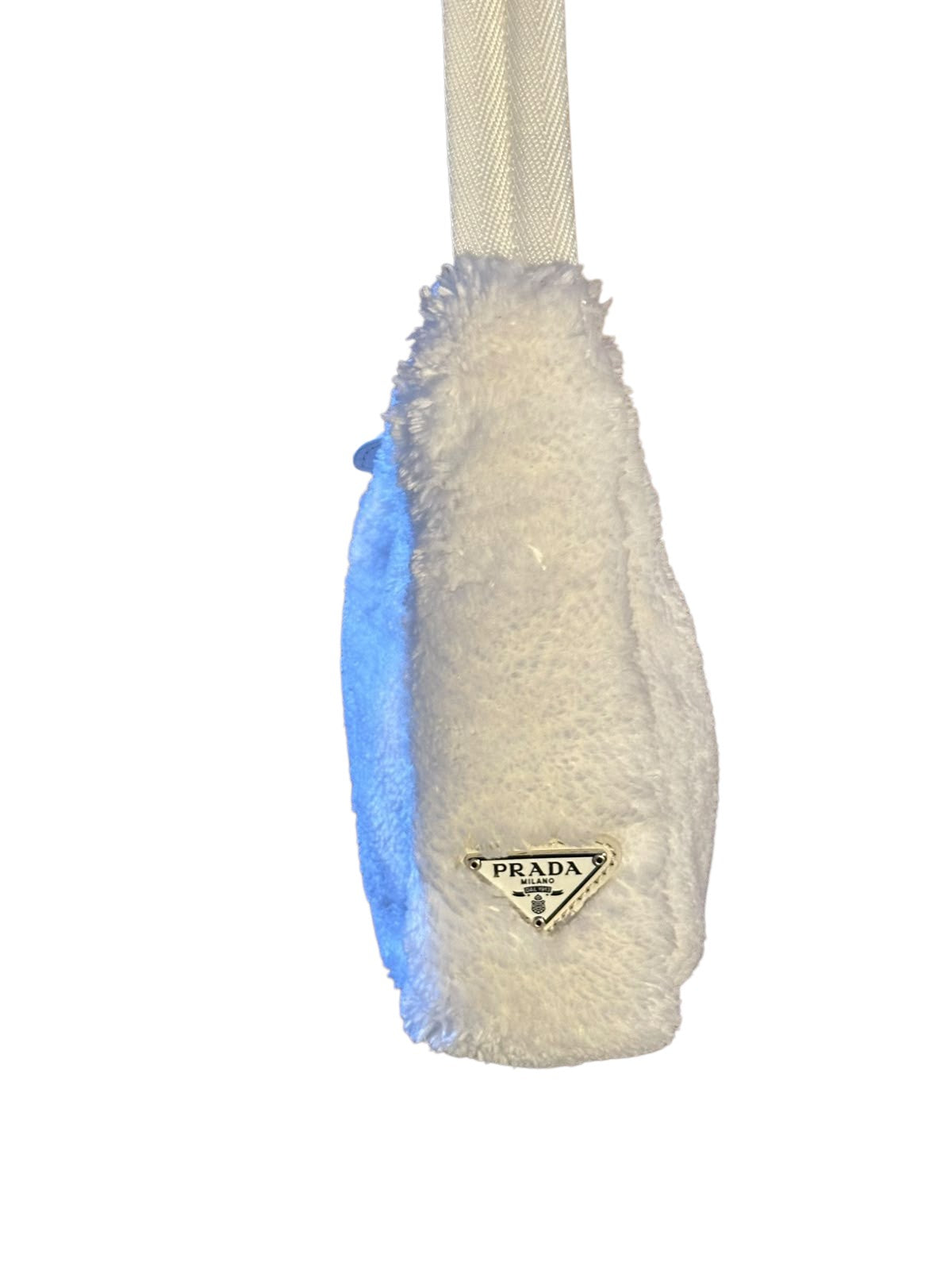 Borsa Prada Re-Edition 2000 in Tessuto Spugna (Terry Cloth) – Bianco / Nero