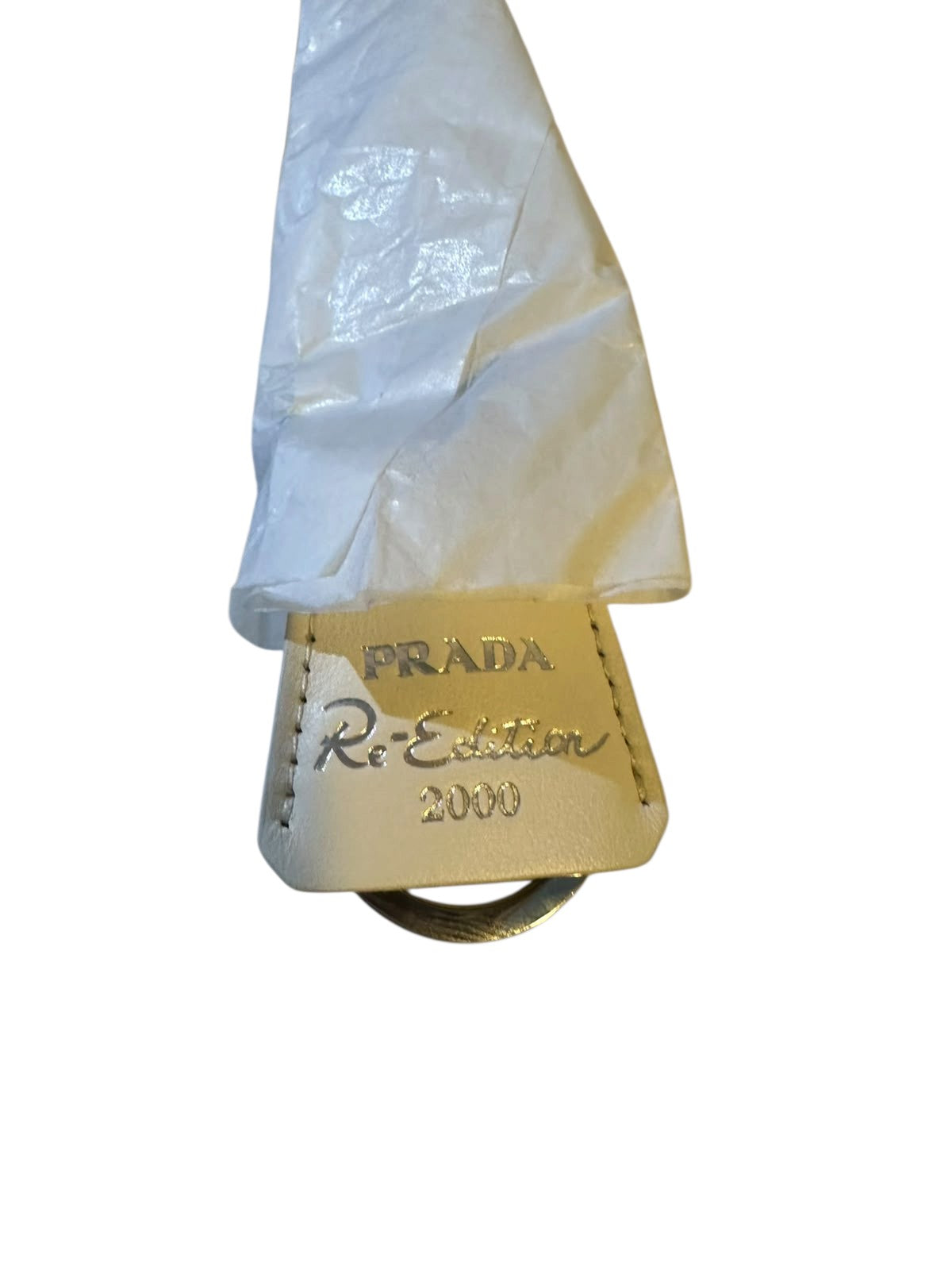 Borsa Prada Re-Edition 2000 in Tessuto Spugna (Terry Cloth) – Bianco / Nero